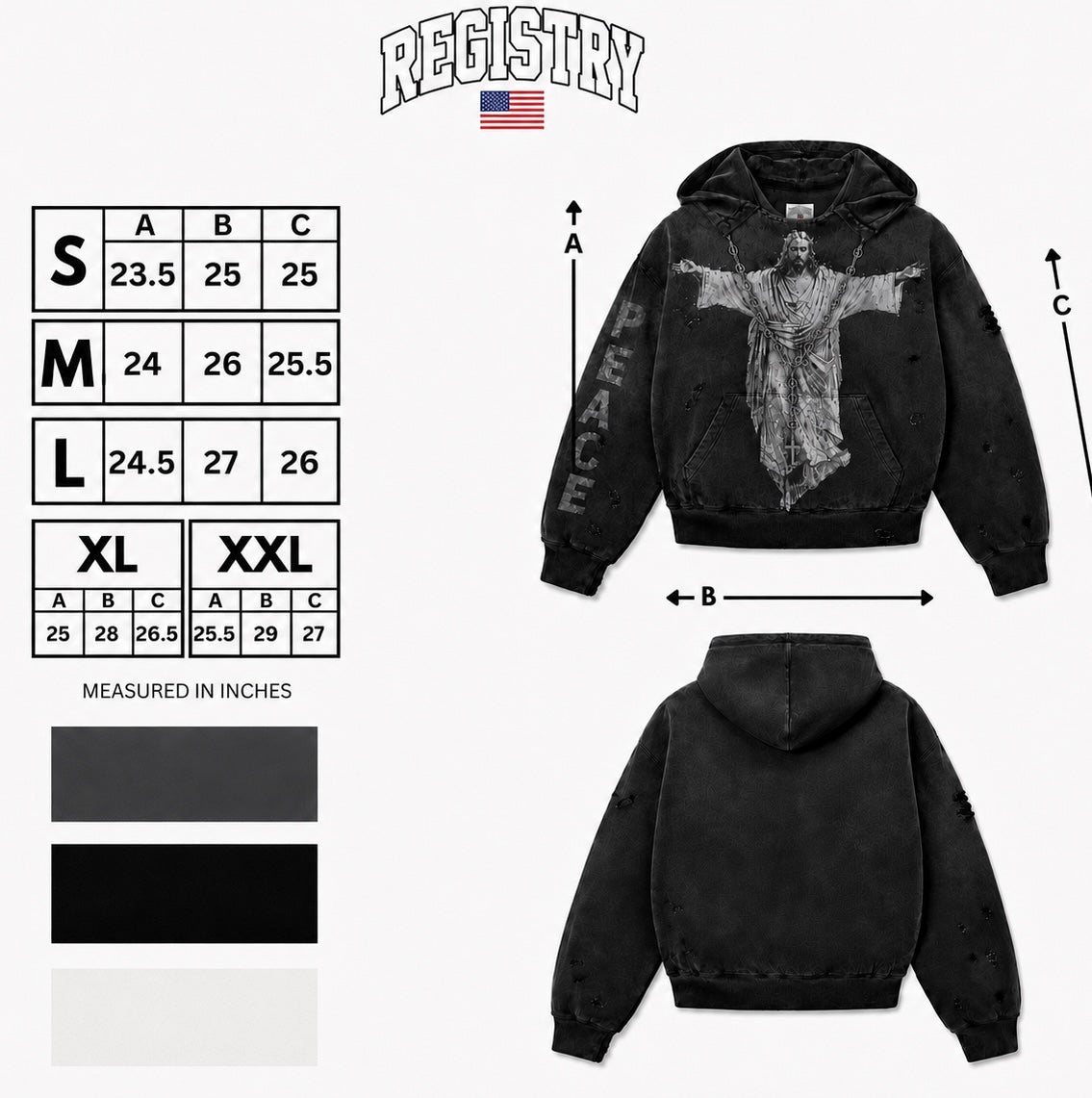 REGISTRY JESUS PEACE HOODIE